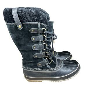 SOREL Joan of Arctic Shearling Boots Womens Size 10 Waterproof Suede Warm Winter
